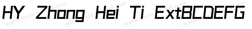 HY Zhong Hei Ti ExtBCDEFG mianfeizi字体转换